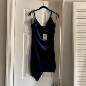 Navy blue ‘velvet’ dress